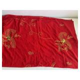 Red Saree with Gold Embroidery