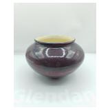 Signed Purple Iridescent Vase 7x5"