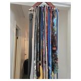 Tie Rack Full of Ties on both sides + (2) Belts