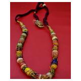 Recycled Glass African Trading Beads Necklace