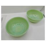 (2) Fire King Jadeite Bowls