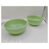 (2) Fire King Jadeite Bowls