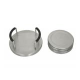 Mainstays Stainless Steel Coaster Set with