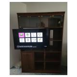 42"  LG TV and Wood and Glass Entertainment