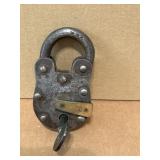Jabar Bros Antique Iron Padlock w/Skeleton