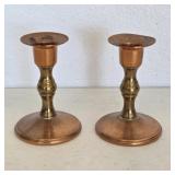 Copper & Brass Candlestick Holders