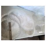 (6) Plastic Serving Trays and (2) Plastic Mixing