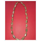 9" Jade Beaded Necklace 53.3 Grams + Jade Heart