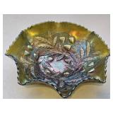 Vintage 9" Norwood Carnival Glass Bowl