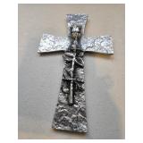 Pewter Rose Wall Cross 7"ï¿½11.5"