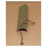 VTG Leather Roll- up Pencil Case w/Compartments