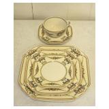 5pc Wedgewood China Mayfield Pattern Place