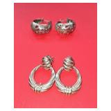(2) Prs Sterling Silver Earrings