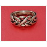 Sterling Silver Puzzle Ring 8.7 Grams