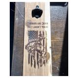 6"x17" Wooden Cowboy Bottle Opener