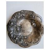 Antique Sterling Silver Candy Dish Engraved with