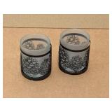 Yankee Candle Set w/Pinecone Patterns