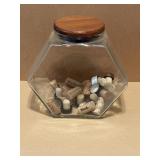VTG Hexagon Jar w/Corks
