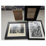 (2) Vtg Photos & (2) Frames