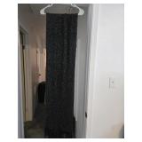 102" Heavy Black Sparkling Fringed Scarf