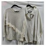 (2) Cream Colored Sweaters Sz L (2) Cream Colored Sweaters Sz L