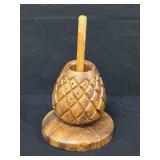 Carved Monkey Pod Wood Pineapple Carved Monkey Pod Wood Pineapple