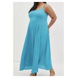 Torrid Maxi Cotton Textured Trapeze Dress Teal Torrid Maxi Cotton Textured Trapeze Dress Teal