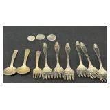 Set of (6) VTG Princess Lady Doris Silverplated Set of (6) VTG Princess Lady Doris Silverplated