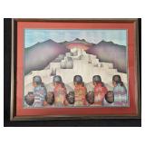 Framed Amado M Pena Jr. "Mercado de Santa Fe Framed Amado M Pena Jr. "Mercado de Santa Fe
