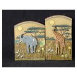 Giraffe & Elephant Wall Hangings Giraffe & Elephant Wall Hangings