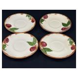4 Franciscan Apple Dinner Teacup saucers  One 4 Franciscan Apple Dinner Teacup saucers  One