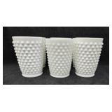 (6) 4 Oz Fenton Hobnail Milk GlassJuice Tumblers (6) 4 Oz Fenton Hobnail Milk GlassJuice Tumblers