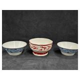 (2) Pfaltzgraff Bowls & (1) Fitz & Floyd Bowl (2) Pfaltzgraff Bowls & (1) Fitz & Floyd Bowl