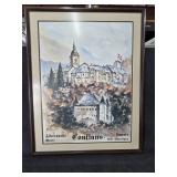 37"�29" Framed Watercolor Print of 37"�29" Framed Watercolor Print of