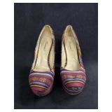 Breckelle�s Multi-Colored Aztec Heels Sz 6.5 Breckelle�s Multi-Colored Aztec Heels Sz 6.5