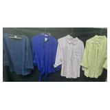 (4) Chico�s Women�s Dress Shirts Size 0/1 (4) Chico�s Women�s Dress Shirts Size 0/1
