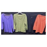 (4) Amber Sun Cotton Long Sleeve Shirts Size M/L (4) Amber Sun Cotton Long Sleeve Shirts Size M/L