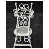 Victorian-style White Metal Dollhouse Chair Victorian-style White Metal Dollhouse Chair
