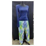 Blue Cotton Shirt & Lightweight Gypsy Pants Sz M Blue Cotton Shirt & Lightweight Gypsy Pants Sz M