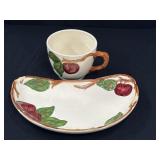 Franciscan Apple Crescent Salad Dish & Teacup Franciscan Apple Crescent Salad Dish & Teacup