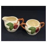 Franciscan Apple Pattern Open Sugar Bowl and Franciscan Apple Pattern Open Sugar Bowl and
