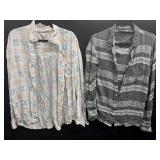 2 Long Sleeve Button Up Shirts Sz  L/XL 2 Long Sleeve Button Up Shirts Sz  L/XL