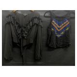 Forever 21 size L & Eyeshadow Embroidered Shirt Forever 21 size L & Eyeshadow Embroidered Shirt