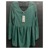 NWT Buddy Love Green Babydoll Dress Size Small M NWT Buddy Love Green Babydoll Dress Size Small M
