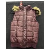 Women�s Puffer Vest w/Faux Fur Collar, Sz Med Women�s Puffer Vest w/Faux Fur Collar, Sz Med