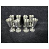 (8) Woodbury Pewter Shot Glasses (8) Woodbury Pewter Shot Glasses