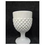 (1) Vintage Fenton 12oz Hobnail Milk Glass Wine (1) Vintage Fenton 12oz Hobnail Milk Glass Wine