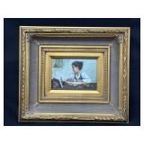 A Girl Writing; The Pet Goldfinch 15"x2"x12� A Girl Writing; The Pet Goldfinch 15"x2"x12�