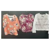 (3) Floral Dress Shirts Sz M (3) Floral Dress Shirts Sz M