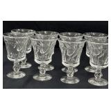 Set of 8 Vintage Fostoria Jamestown Clear Swirl Set of 8 Vintage Fostoria Jamestown Clear Swirl